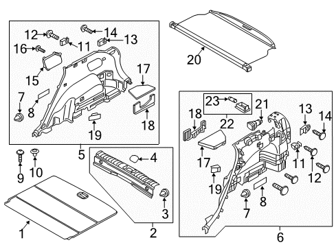 2016 Hyundai Tucson Interior Trim - Rear Body Bracket Assembly-Partition Net Up Diagram for 85724-D3000