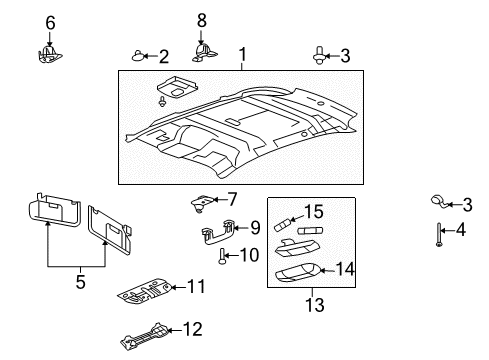 2010 Lincoln MKX Interior Trim - Roof Dome Lamp Assembly Diagram for 7A1Z-13776-AA