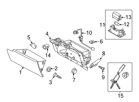 2016 Kia K900 Glove Box Wiring Harness-Glove Diagram for 845293T000