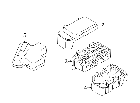 2007 Hyundai Veracruz Electrical Components Fuse & Relay Box Assembly Diagram for 91950-3J300