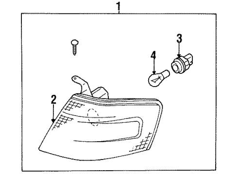 1997 Nissan Sentra Bulbs Body Assembly-Combination Lamp, LH Diagram for 26129-4B000