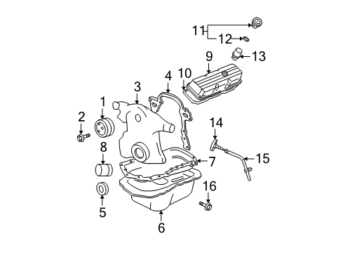 2001 Buick LeSabre Filters Element Pkg, Air Cleaner Diagram for 19259030