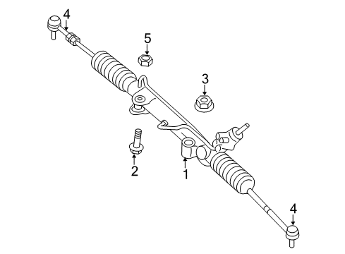 2015 Jeep Grand Cherokee P/S Pump & Hoses, Steering Gear & Linkage Gear-Rack And Pinion Diagram for 52124848AF