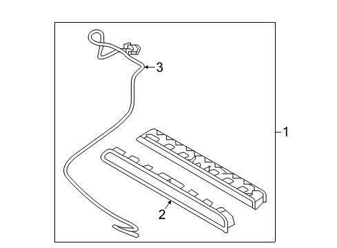 2020 Kia Optima High Mount Lamps Lamp Assembly-High Mounted Stop Diagram for 92700D4050