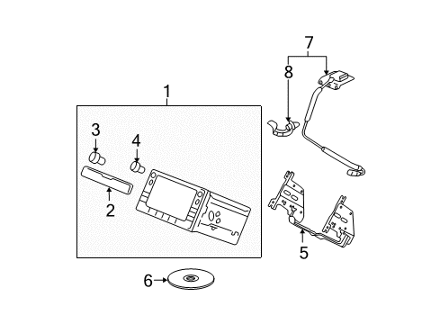 2009 Honda Fit Navigation System Clip, Harness Band (155.3MM) (Black) Diagram for 91540-STK-003