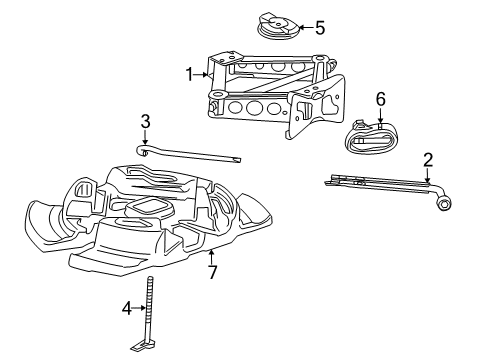 2014 Cadillac SRX Jack & Components Jack Diagram for 20898915