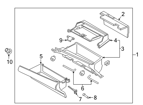 2020 Lincoln Continental Glove Box Glove Box Lamp Diagram for GD9Z-14413-A