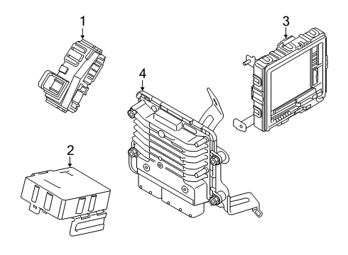 2021 Kia Soul Controls - Instruments & Gauges Unit Assembly-IBU Diagram for 954A0K0QB0