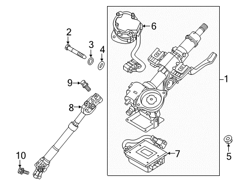 2019 Hyundai Tucson Steering Column & Wheel, Steering Gear & Linkage Column Assembly-Steering Diagram for 56310-D3010