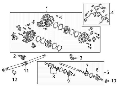 2021 Acura TLX Axle & Differential - Rear CARRIER ASSY., RR Diagram for 41200-6GY-000