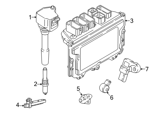 2020 BMW X2 Powertrain Control Spark Plug, High Power Diagram for 12120055028