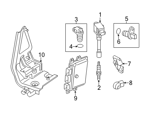 2015 Nissan NV200 Powertrain Control Seal-O Ring Diagram for 22131-EN215