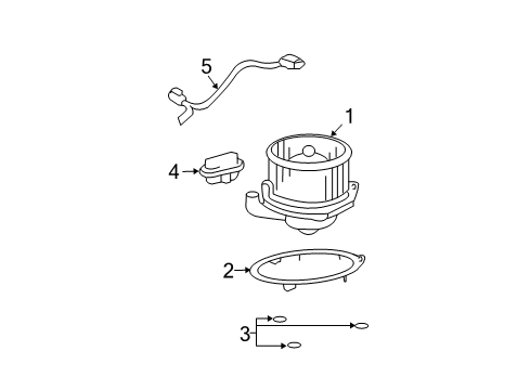 2003 Pontiac Vibe Blower Motor & Fan Harness, Blower Motor Resistor Diagram for 88970281