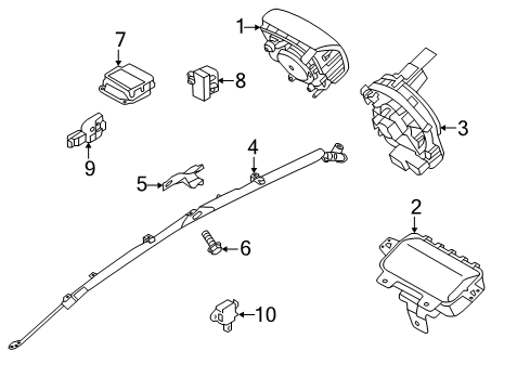 2017 Hyundai Accent Air Bag Components Clock Spring Contact Diagram for 93490-1R420