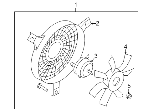 2003 Infiniti G35 A/C Condenser Fan Fan & Motor Assy-Condenser Diagram for 92120-AM700