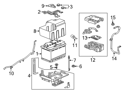 2018 GMC Terrain Battery Positive Cable Diagram for 84469981