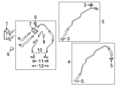 2013 Ford Fusion Oil Cooler Outlet Tube Diagram for DG9Z-7A031-B