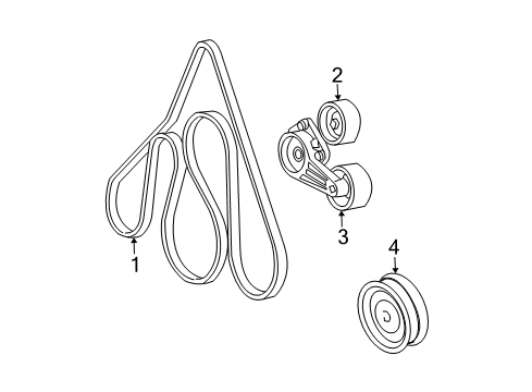 2003 Ford Expedition Belts & Pulleys Serpentine Belt Diagram for 3L1Z-8620-AB