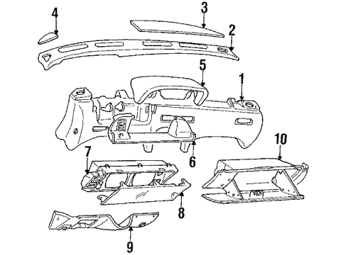 1991 Chrysler TC Maserati Instrument Panel Lamp-Glove Box Diagram for 56021450