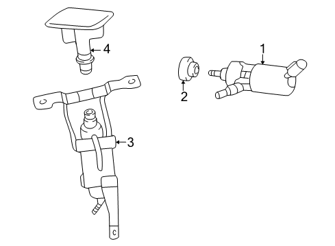 2002 Lexus SC430 Washer Components Nozzle, Headlamp Cleaner Washer Diagram for 85381-24010-A0