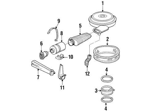 1991 Chevrolet C1500 Filters Element Diagram for 6483864