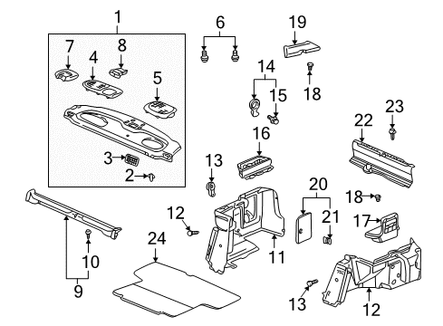 1998 Honda Accord Interior Trim - Rear Body Grille, R. Speaker *B95L* (LAPIS) Diagram for 84518-S84-A00ZA