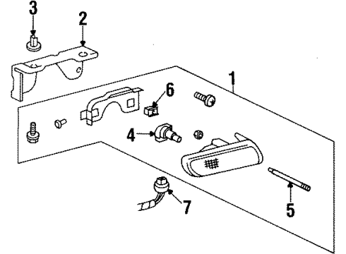 1999 Oldsmobile Silhouette Bulbs Lamp Asm-Front Fog Diagram for 10271051