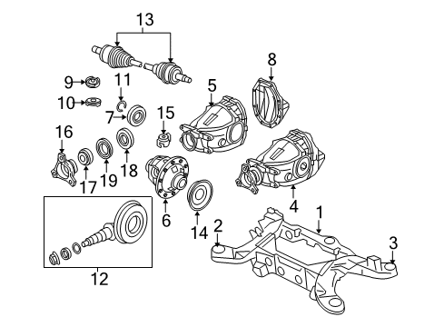 2007 Dodge Charger Axle & Differential - Rear Differential-Rear Axle Diagram for 52111503AH