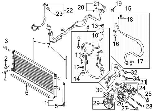 2019 Lincoln Continental Switches & Sensors Compressor Assembly Diagram for F2GZ-19703-B