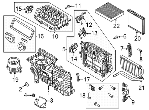 2021 Ford Mustang Mach-E Blower Motor & Fan Adjust Motor Diagram for JX6Z-19E616-FA