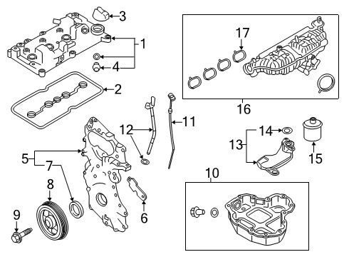 2022 Nissan Altima Engine Parts PULLEY-CRANKSHAFT Diagram for 12303-5NN0A