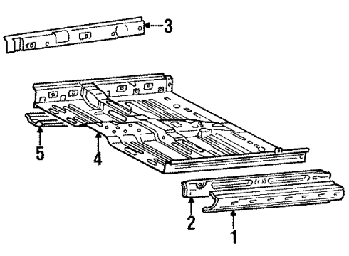 1992 Hyundai Scoupe Rocker Panel Panel Complete-Front Floor Diagram for 65100-23300