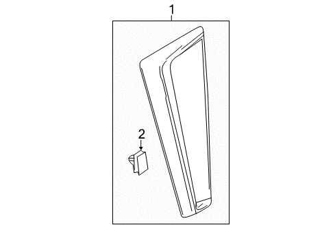 2013 Cadillac SRX Side Repeater Lamps Repeater Lamp Diagram for 22966563