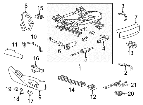 2014 Cadillac ELR Tracks & Components Seat Switch Diagram for 22876854