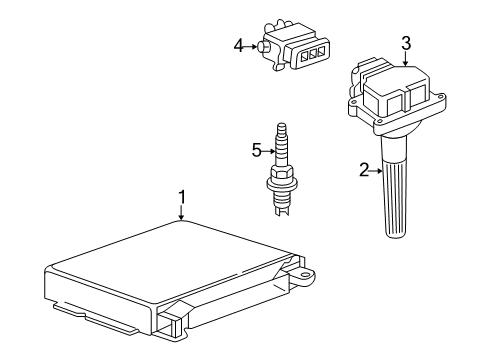 2008 BMW Alpina B7 Ignition System Computer Module ECM ECU Diagram for 12147555401