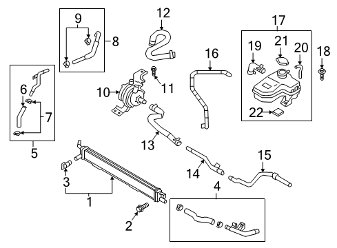 2020 Kia Optima Inverter Cooling Components Ewp Assembly Diagram for 369103D650