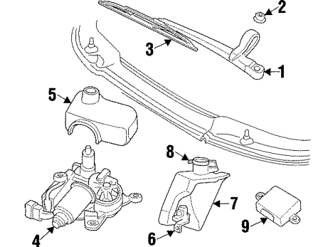 1997 Dodge Viper Wiper & Washer Components Switch-WIPER Diagram for 4848291