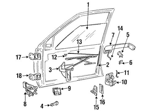 1996 Jeep Grand Cherokee Front Door Switch-Door Module Diagram for 56042462AC