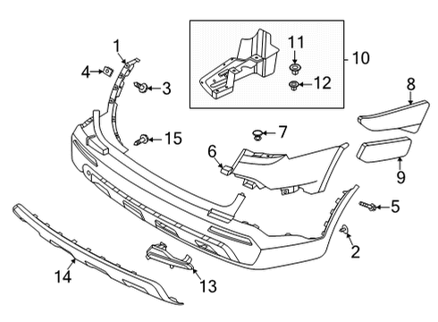 2021 Kia Sorento Bumper & Components - Rear Pad-Rear Bumper, RH Diagram for 866V3R5000