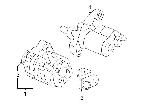 2010 Honda Odyssey Alternator, Starter Starter (Reman) Core Id (M000T15771Zc) (M000T15771R) Diagram for 06312-RGL-506RM