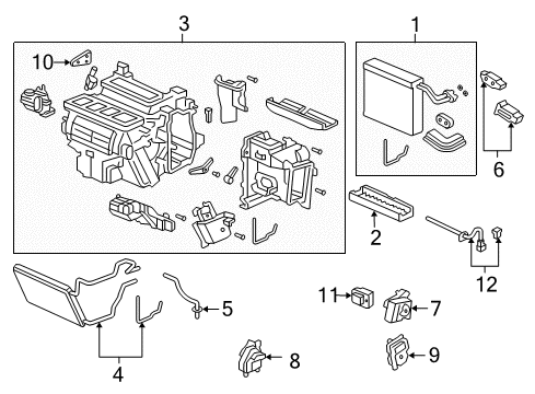 2007 Honda Accord A/C & Heater Control Units Base Assy., Power Diagram for 39170-SDA-L21