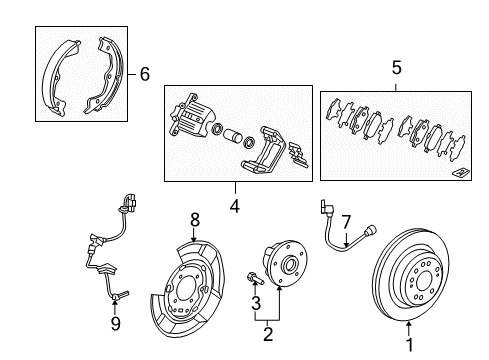 2010 Acura RL Anti-Lock Brakes Sensor Assembly, Left Front Diagram for 57455-SJA-003