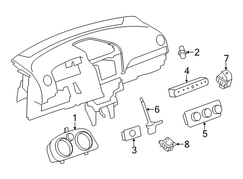 2014 Chevrolet Captiva Sport Automatic Temperature Controls Cluster Diagram for 23209120