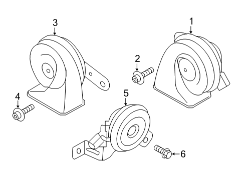 2018 Kia Sorento Horn Horn Assembly-Burglar Alarm Diagram for 96630C5000