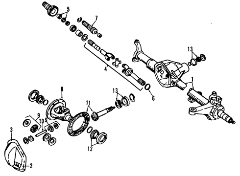 1988 Jeep Wrangler Front Axle, Differential, Drive Axles, Propeller Shaft YOKE-Axle Diagram for 83503388