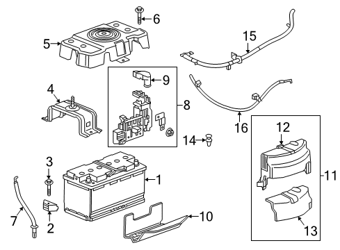 2016 Cadillac CT6 Battery Positive Cable Diagram for 23359067