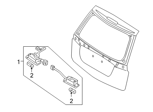 2008 Kia Rondo Bulbs Lamp Assembly-License Plate Diagram for 925201D000