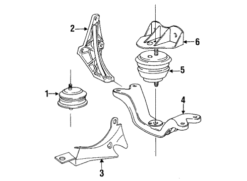 1996 BMW 850Ci Engine & Trans Mounting CROSS MEMBER Diagram for 24701093289