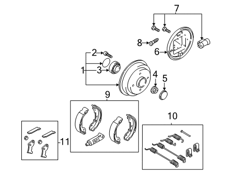 2005 Ford Focus Rear Brakes Brake Hose Diagram for 5S4Z-2282-BA