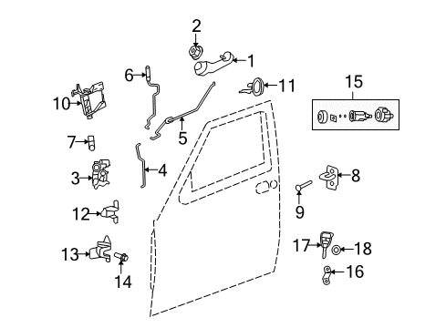 2010 Jeep Liberty Front Door Window Regulator 2 Pin Motor Diagram for 68033485AB